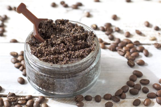 Scrub al caffè, con fondi di caffè e zucchero di canna